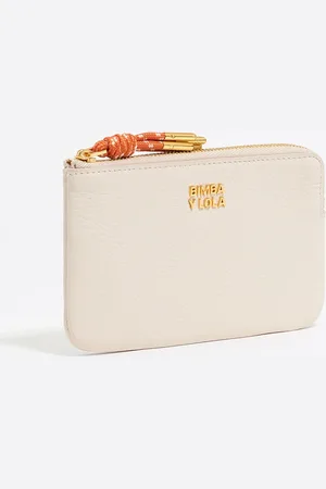 Bimba y Lola Porte-monnaie cuir blanc cassé