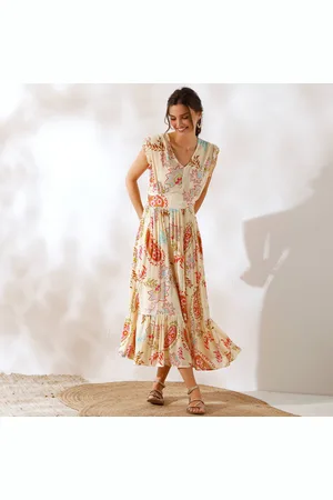 Coeur au sud Robe Longue Imprimée, Sans Manches