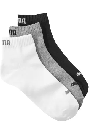 PUMA Chaussettes Quarter - Lot De 3 Paires Gris, Blanc, Noir