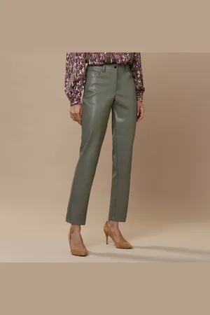 Lora Zellini Pantalon Fuselé 7/8ème, Aspect Cuir**