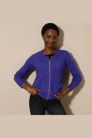 BLANCHEPORTE Cardigan Zippé