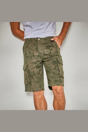 BLANCHEPORTE Bermuda Toile Imprimé Feuillage
