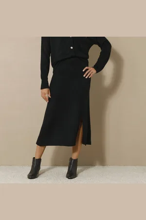 BLANCHEPORTE Jupe Midi Évasée En Tricot