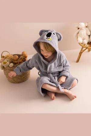 Colombine Des Petits Peignoir De Bain Enfant Personnalisable Koala À Capuche