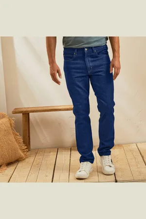 BLANCHEPORTE Jean Droit 100% Coton Élastiqué Côtés - Entrej. 72 Cm
