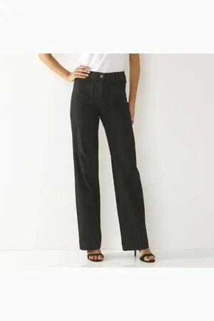 BLANCHEPORTE Jean Coupe Large Taille Haute, Petite Stature