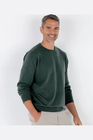 BLANCHEPORTE Pull Pur Coton Col Rond Manches Longues