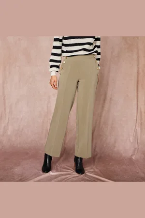BLANCHEPORTE Pantalon Fluide Effet Pont