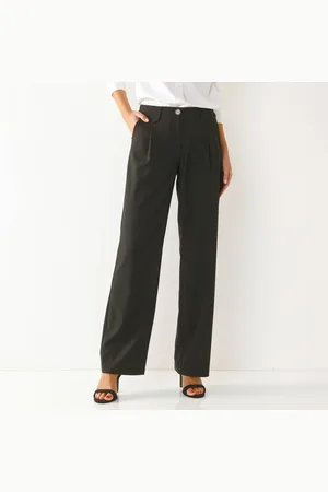 BLANCHEPORTE Pantalon Droit Large, Uni