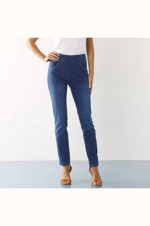 BLANCHEPORTE Jegging Fuselé Ultra Stretch, Maille Effet Jean