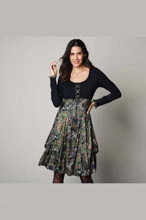 BLANCHEPORTE Robe Imprimée Manches Longues