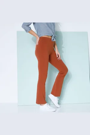 Lora Zellini Legging Bootcut Uni, Taille Élastiquée