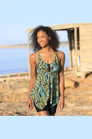 BLANCHEPORTE Haut De Tankini Imprimé Asymétrique Cambuja
