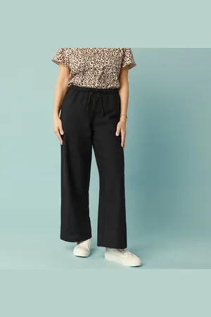 BLANCHEPORTE Pantalon Large Spécial Petites Viscose-coton-lin
