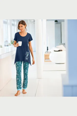 BLANCHEPORTE Pantalon De Pyjama Fleuri Émeraude
