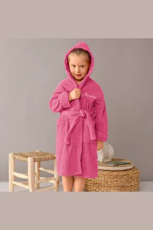 Colombine Des Petits Peignoir Enfant Éponge À Capuche Personnalisable
