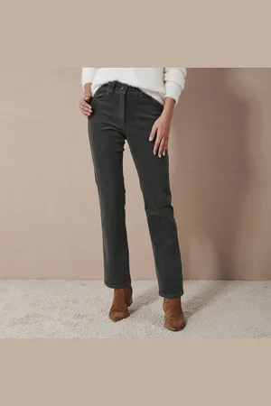 BLANCHEPORTE Pantalon Droit, Velours Côtelé