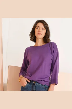 BLANCHEPORTE Pull Col Bateau Manches 3/4