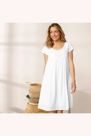 BLANCHEPORTE Robe Décolleté Macramé Unie
