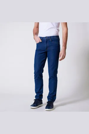 BLANCHEPORTE Jean Droit 100% Coton Élastiqué Côtés - Entrej. 72 Cm