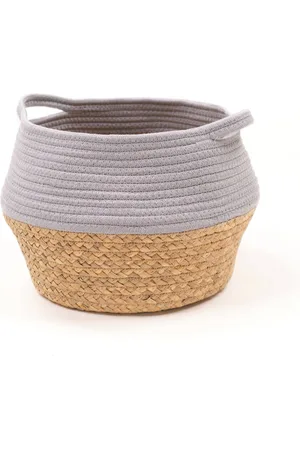 BLANCHEPORTE Panier Bicolore Rond Corde Coton