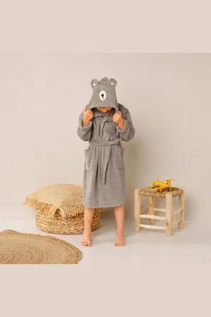 Colombine Des Petits Peignoir De Bain Enfant Personnalisable Ourson À Capuche