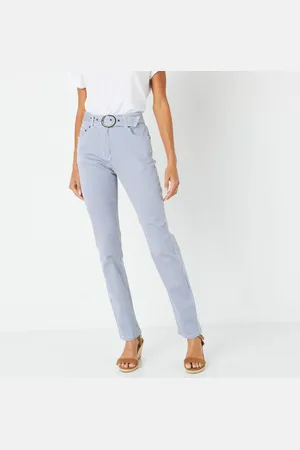 BLANCHEPORTE Pantalon Droit Rayé, Spécial Petites