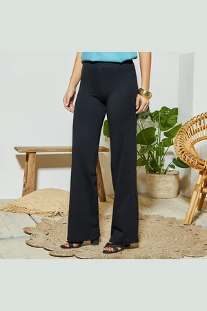 Lora Zellini Pantalon Large Stretch, Taille Élastiquée