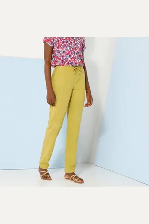 BLANCHEPORTE Pantalon Fuselé Fluide, Lin-coton