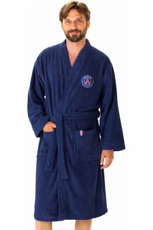 PSG Peignoir De Bain Adulte ® Col Kimono, Éponge Bouclette