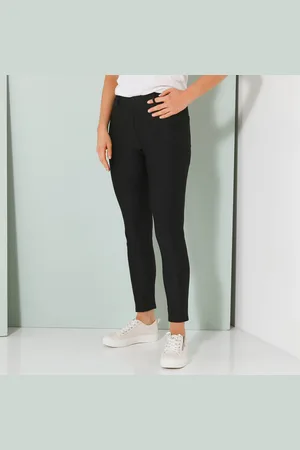 BLANCHEPORTE Pantalon Maille Confort, Taille Élastiquée