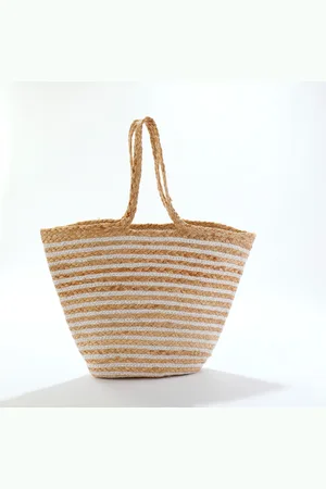 BLANCHEPORTE Sac Shopper Rayé Jute Et Coton