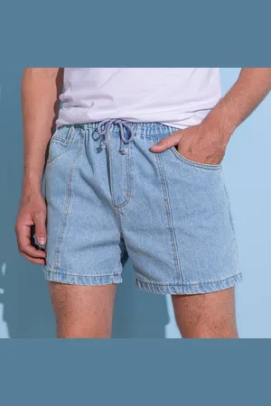 BLANCHEPORTE Short Denim Léger Taille Élastiquée