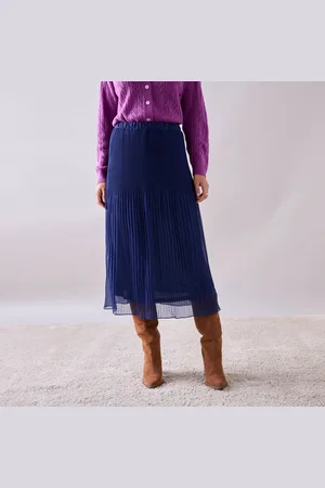 BLANCHEPORTE Jupe Voile Plissé, Petite Stature