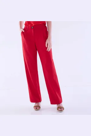 BLANCHEPORTE Pantalon Droit Large, Uni