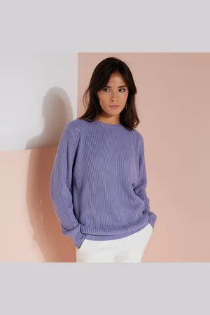 BLANCHEPORTE Pull Col Rond Maille Anglaise