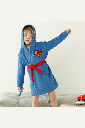 Colombine Des Petits Peignoir De Bain Enfant Super-héros À Capuche Éponge Coton - 340g/m²