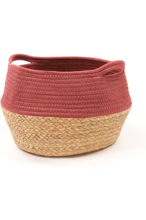 BLANCHEPORTE Panier Bicolore Rond Corde Coton