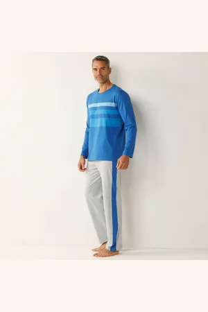BLANCHEPORTE Pyjama Coton Rayures Placées Col Rond