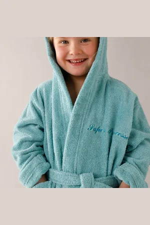 Colombine Des Petits Peignoir Enfant Éponge À Capuche Personnalisable