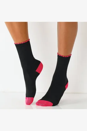 BLANCHEPORTE Mi-chaussettes Contrastées - Lot De 5 Paires