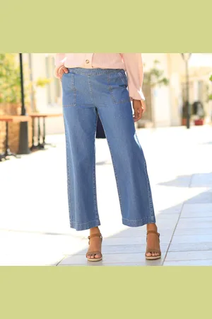 BLANCHEPORTE Jean Large Raccourci, Denim Léger
