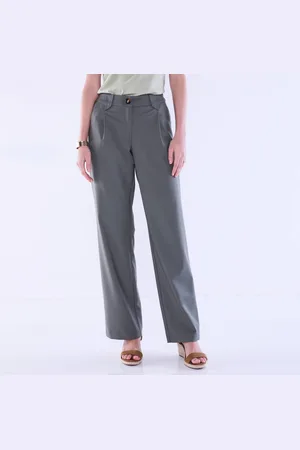 BLANCHEPORTE Pantalon Droit Large, Uni