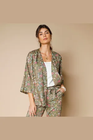 BLANCHEPORTE Kimono Fluide Imprimé, Viscose