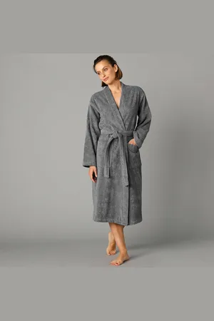colombine Peignoir Mixte Adulte Col Kimono Éponge Bouclette