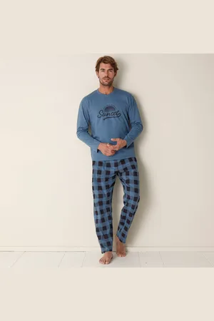 BLANCHEPORTE Pyjama Coton Carreaux Manches Longues