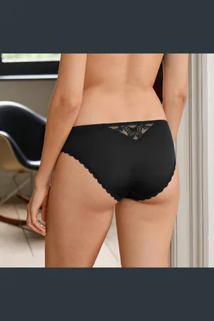 Confidence Lingerie Culotte Microfibre Et Tulle Brodé Biella