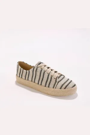 BLANCHEPORTE Tennis Compensées Semelle Corde À Motifs