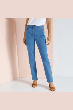 BLANCHEPORTE Pantalon Effet Ventre Plat, Coton Stretch