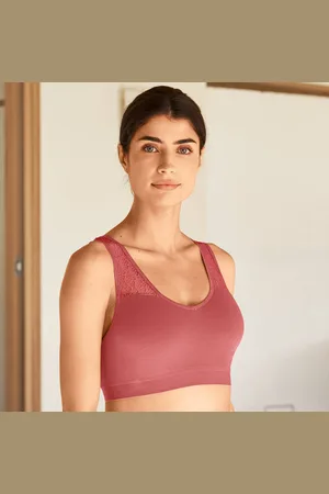 BLANCHEPORTE Soutien-gorge Brassière Coton Dos Dentelle - Lot De 2